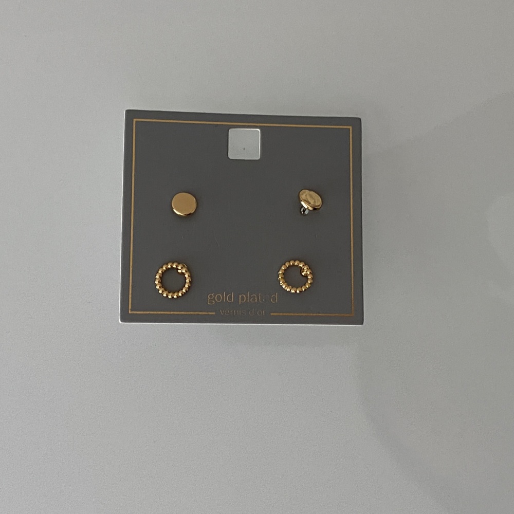 gold plated earring set